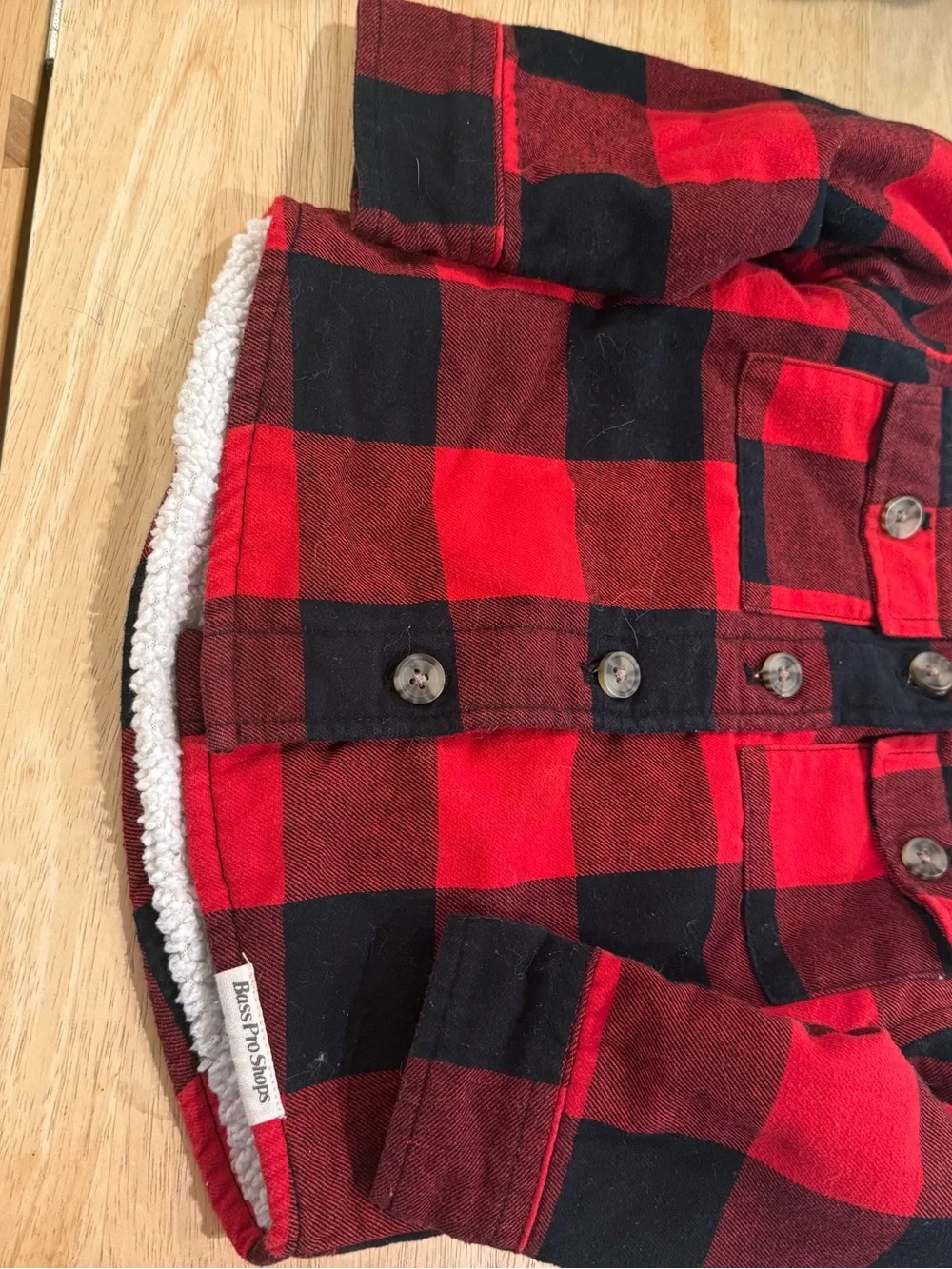 Bass Pro Shops Red and Black Plaid Kids Button-Down Shirt